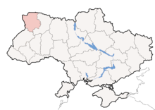 Map of the Volyn Oblast. Map of Ukraine political simple Oblast Wolhynien.png