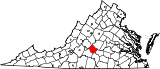 Map of Virginia highlighting Appomattox County.svg