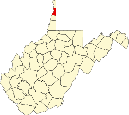 Locatie van Brooke County in West Virginia