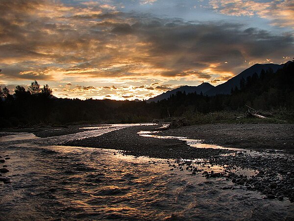 The Vedder River, in Chilliwack, BC.