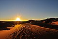 Coucher de soleil à Merzouga.