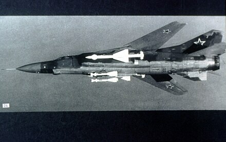 MiG-23M "Flogger-B" armed with R-23 and R-60 missiles.