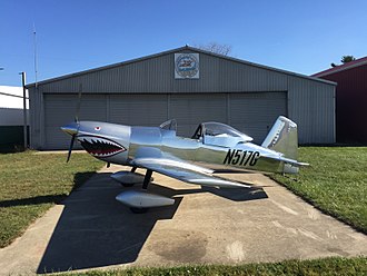 Midget Mustang N517G, taken at 50G airport in Michigan. Midget Mustang N517G.jpg