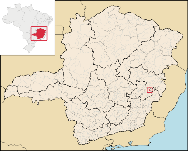 Localização de São Sebastião do Anta em Minas Gerais