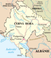 Mapa Černé Hory