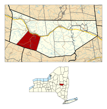 Montgomery County NY Canajoharie town highlighted.svg