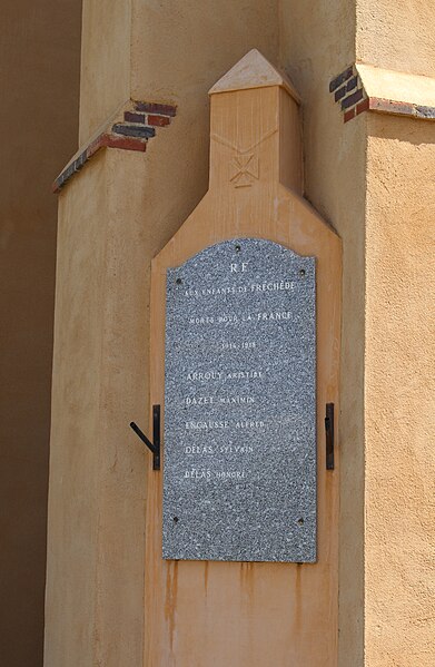 File:Monument aux morts de Fréchède (Hautes-Pyrénées) 1.jpg