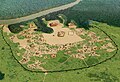 Image 43Artists conception of Moundville, a Mississippian culture site on the Black Warrior River in Hale County (from History of Alabama)