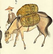 Cheval du royaume de Ryūkyū, Japon XIXe