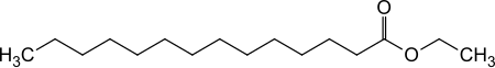 Structural formula of ethyl myristic acid