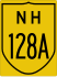 National Highway 128A marker