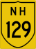National Highway 129 marker