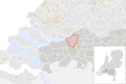 Locatie van de gemeente Drimmelen (gemeentegrenzen CBS 2016)