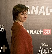 Poza at the photo wall of Alice in Wonderland in 2010 Nathalie Poza.jpg