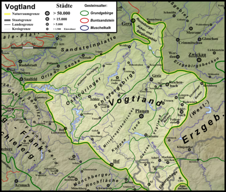 Naturraumkarte Vogtland