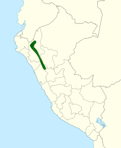 Distribución geográfica del piojito del Marañón.