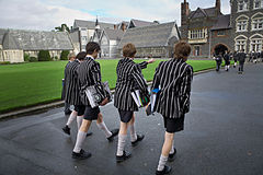 Going to school (Christ's College, Canterbury). Christchurch. New Zealand, 2006