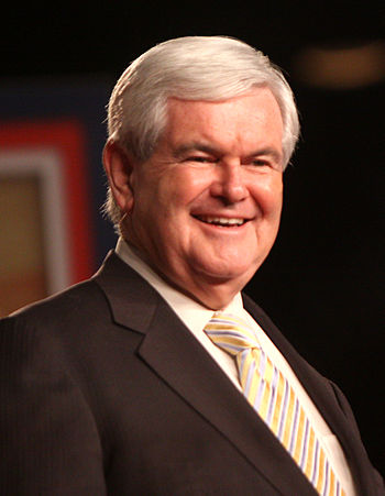English: Newt Gingrich at a political conferen...