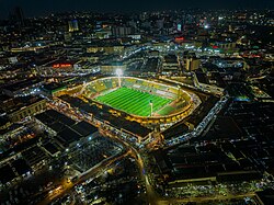 Night aerial view of Hamz Stadium in Nakivubo Kampala.jpg