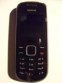 Front fascia of the black-coloured Nokia 1661