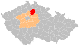 Distret de Mladá Boleslav - Localizazion