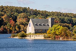 Old Stone Church in Autumn, West Boylston, MA.jpg