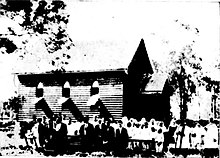 Opening of the Church of England at Sharon, circa February 1935