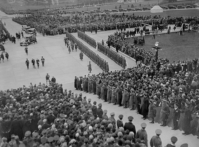 The scene at Stormont in Belfast, for the opening of the new Northern Ireland Parliament Buildings by H.R.H. The Prince of Wales 16 November 1932.