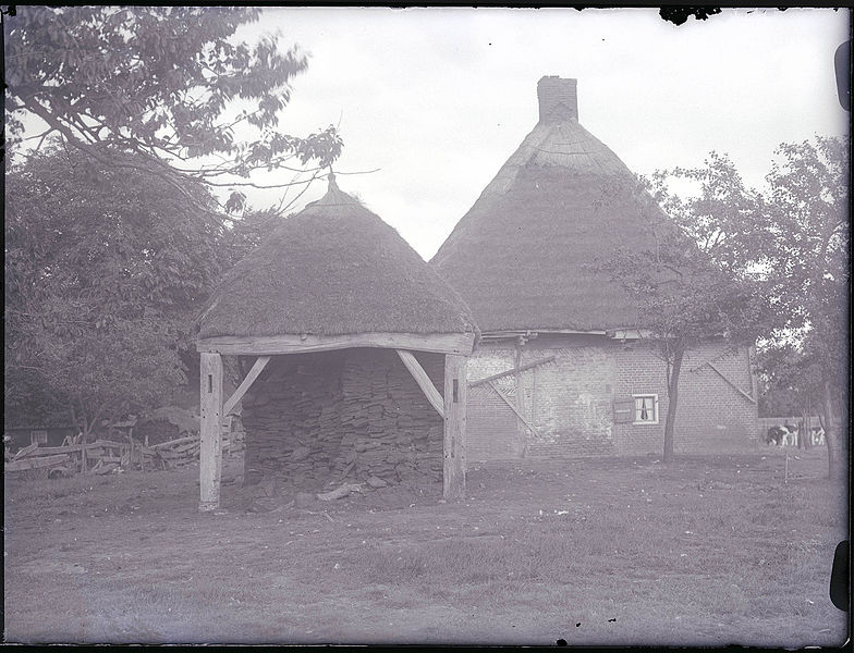 File:Overzicht boerderij met linksvoor de brandschuur, deels gevuld met turf - Schoonlo - 20449979 - RCE.jpg