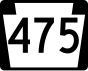 PA Route 475 signo