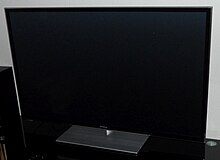 Panasonic plasma TV of the last generation. 55 inch. Middle class ST60 series (2013). Panasonic TX-P55ST60E late era plasma TV.jpg