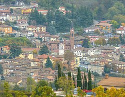 Panorama ng Godiasco, kabesera ng Salice Terme