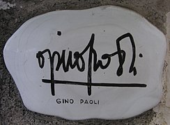 Gino Paoli: signature on the Muretto di Alassio