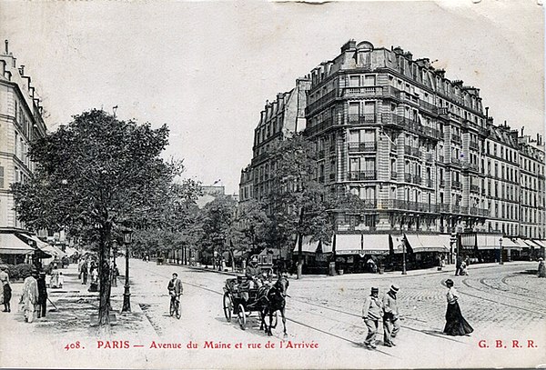 Paris, ca.1900, Rue de l'Arivée, Avenue du Maine, Montparnasse, 15th arrondissement of Paris