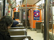 The front of a PA4 car, towards cab