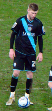 Gallagher playing for Leicester City in 2010 Paul Gallagher.png