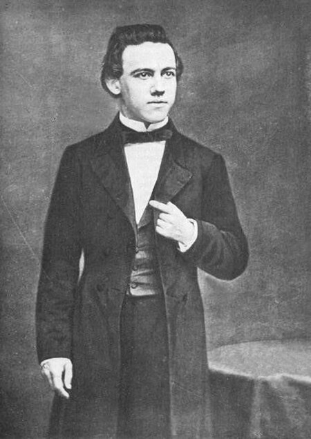 Morphy in 1857, studio of Mathew Brady