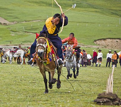 Mounted archery