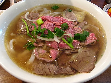 Pho served with beef brisket Pho-Beef-Noodles-2008.jpg