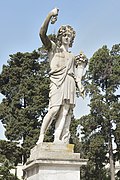 Piazza del Popolo statua di Bacco con cornucopia Roma.jpg