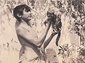 9338. Bambino con gattino. / Boy holding a kitten.
