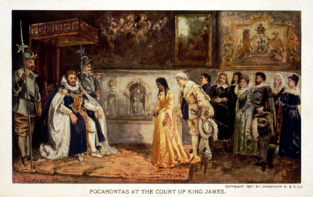 Pocahontas at the court of King James of England