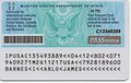 United States of America passport card (back)