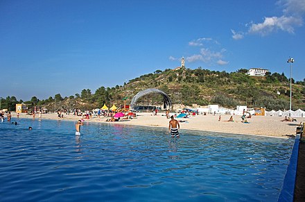 Mangualde's artificial beach.