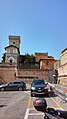 English: View from Via della Stazione Vaticana over the Vatican walls to the Preseminario San Pio X inside Vatican City.