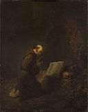 Rembrandt - Francis of Assisi praying Cat481.jpg