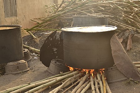 Parboiling of the paddy rice to aid softening of the husk and bran