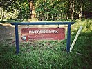 Riverside park sign