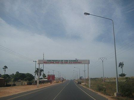 A road in Gambia, 2007. Road in Gambia 0007.jpg