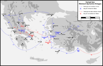 Verlauf der Kriegshandlungen im Römisch-Syrischen Krieg